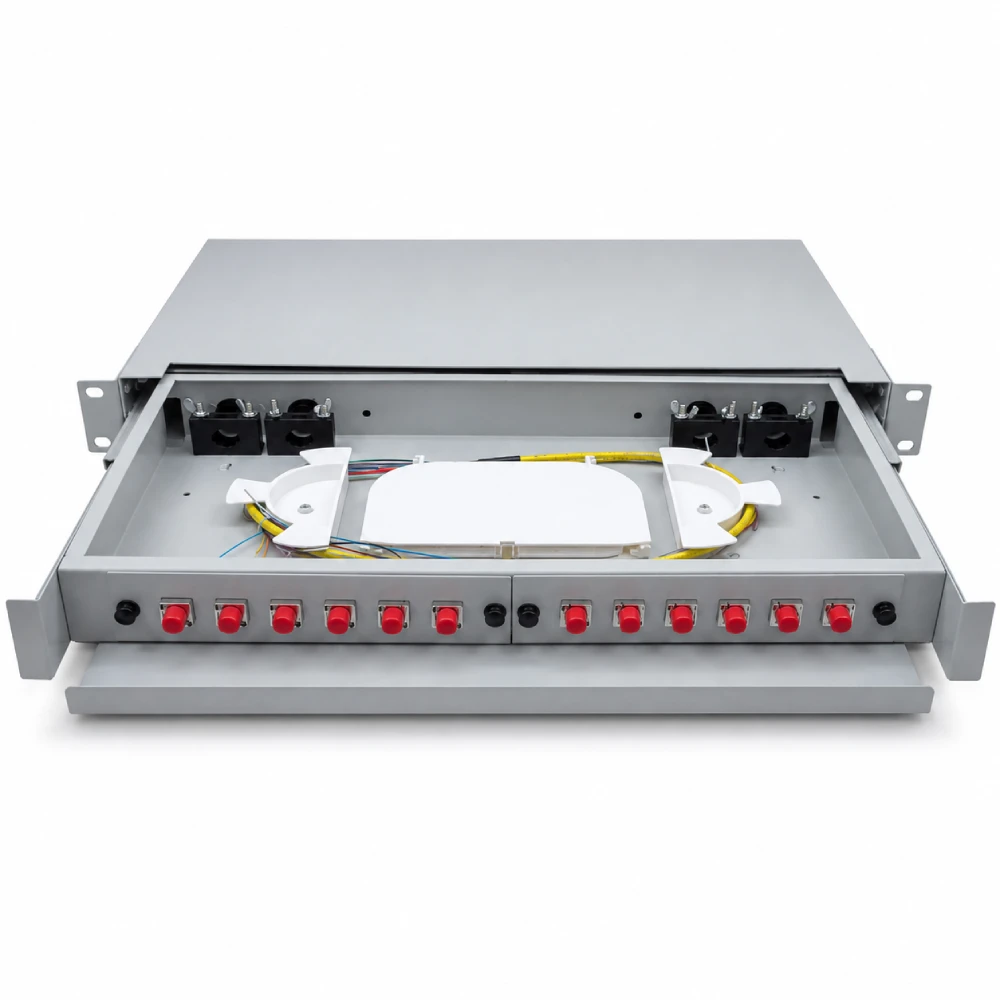ODF 12FO lắp rack đầy đủ phụ kiện