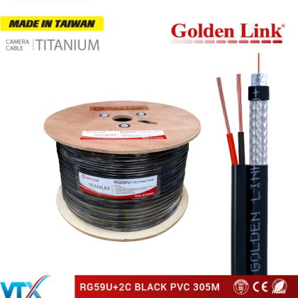 Cáp đồng trục RG59/U +2C Golden Link xuất xứ Đài Loan