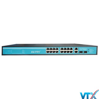Switch chia mạng 16 POE 10/100Mbps + 1UPLINK BTON