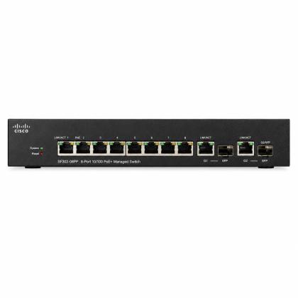 Switch mạng PoE Cisco SF302-08PP 8 Port