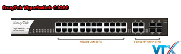 Switch mạng DrayTek VigorSwitch G1280
