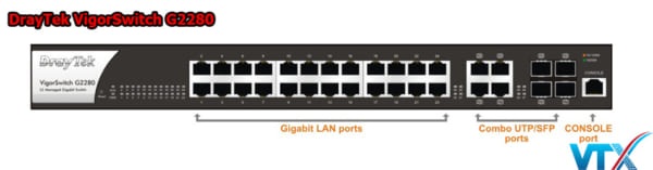 Switch mạng DrayTek VigorSwitch G2280
