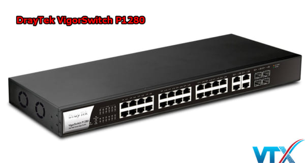 Switch mạng PoE DrayTek VigorSwitch P1280