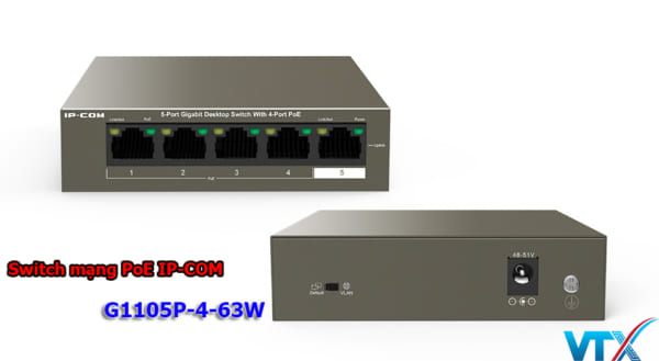 Switch mạng PoE IP-COM G1105P-4-63W