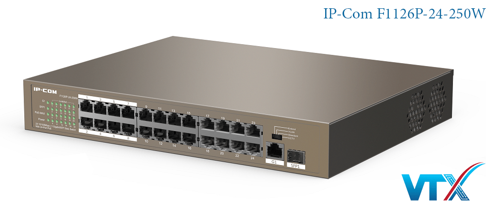 Switch mạng PoE IP-Com F1126P-24-250W