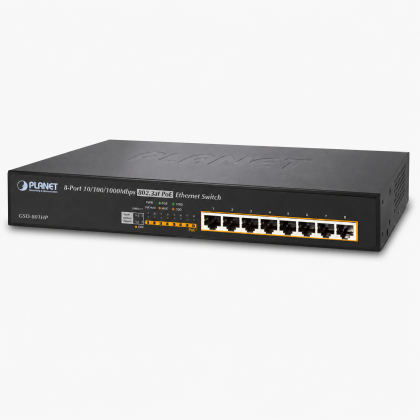 Switch mạng PoE PLANET GSD-808HP 8 port Gigabit