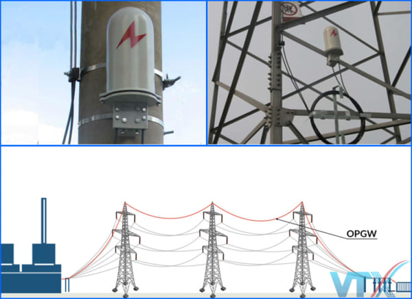 Úng dụng của măng xông cáp quang chống sét OPGW