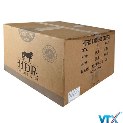 Cáp mạng kèm nguồn HDPRO Cat5E FTP + 2C Copper