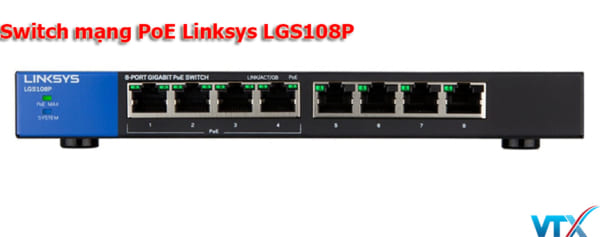 Switch mạng PoE Linksys LGS108P
