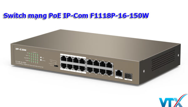 Switch mạng PoE IP-Com F1118P-16-150W
