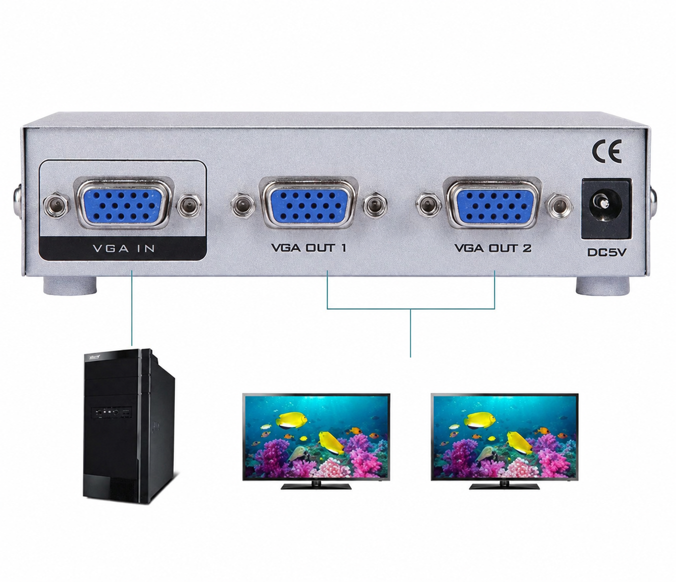 Bộ chia VGA 1 ra 2 Mt-Viki MT1502