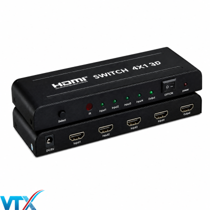 Bộ gộp HDMI Splitter 4 vào 1 ra chuẩn 2K