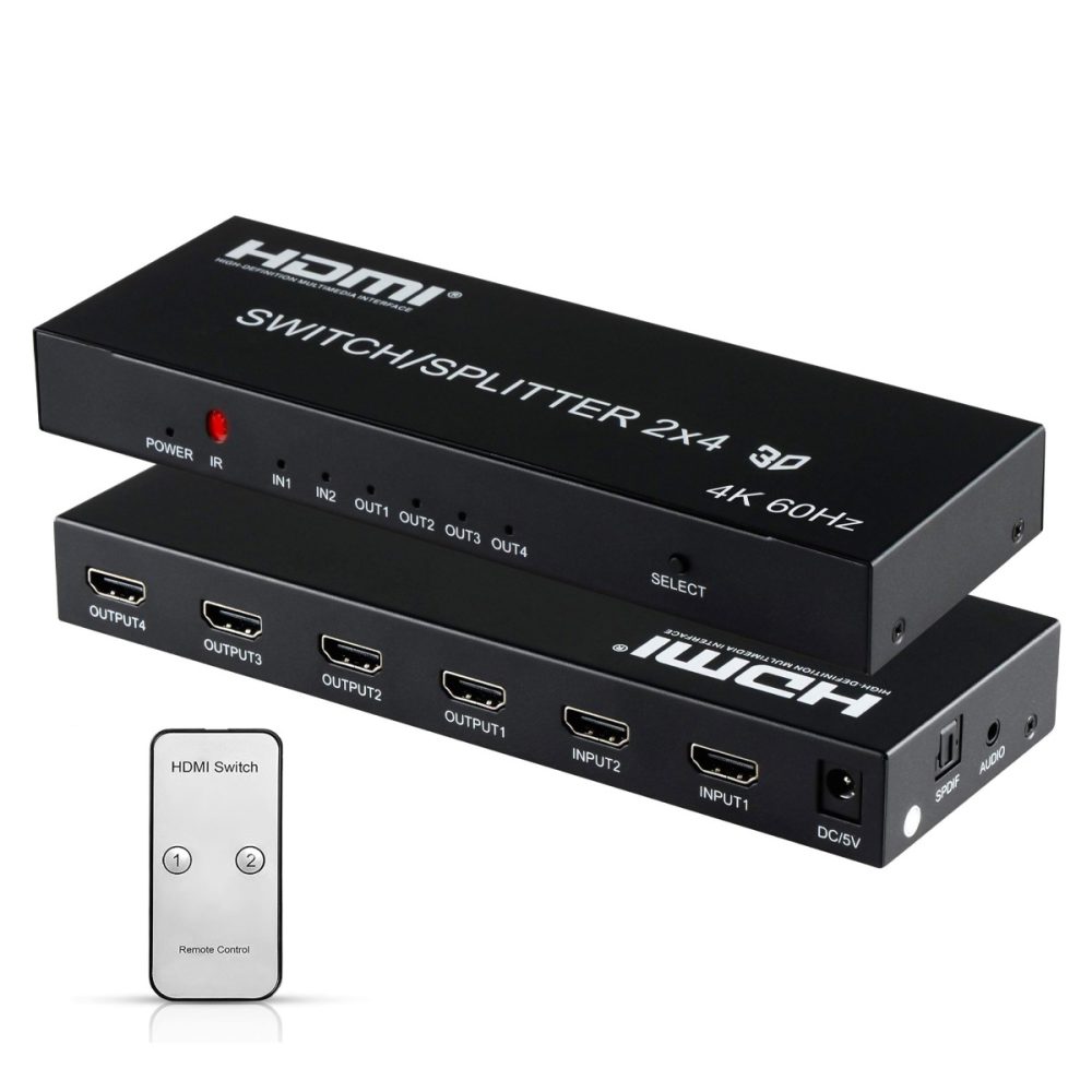 Bộ gộp chia HDMI Splitter 2×4