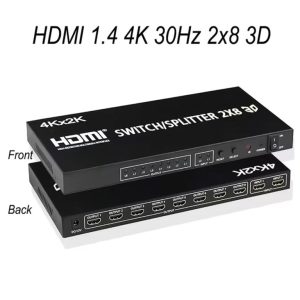 Bộ gộp chia HDMI Splitter 2×8 2 vào 8 ra