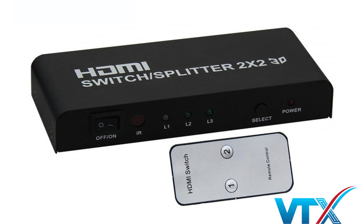 Bộ gộp, chia HDMI 2-2 Tekmax TM-HD2-2