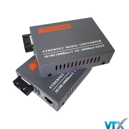 Converter Quang Netlink 2 sợi 10/100/1000Mbps HTB-GS-03