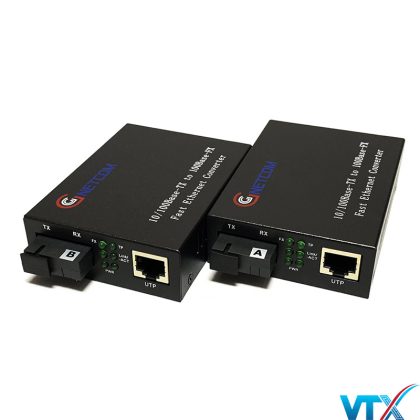 Converter quang Gnetcom 1 sợi 10/100Mbps