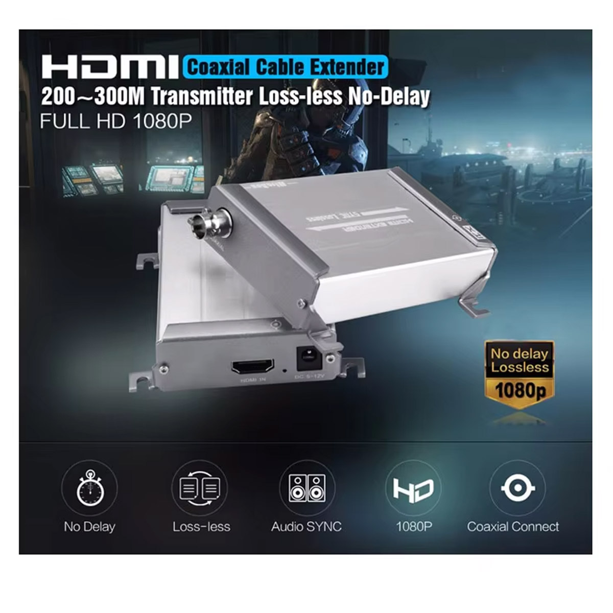 Kéo dài HDMI Bằng Cáp Đồng Trục 1080P 300 Mét
