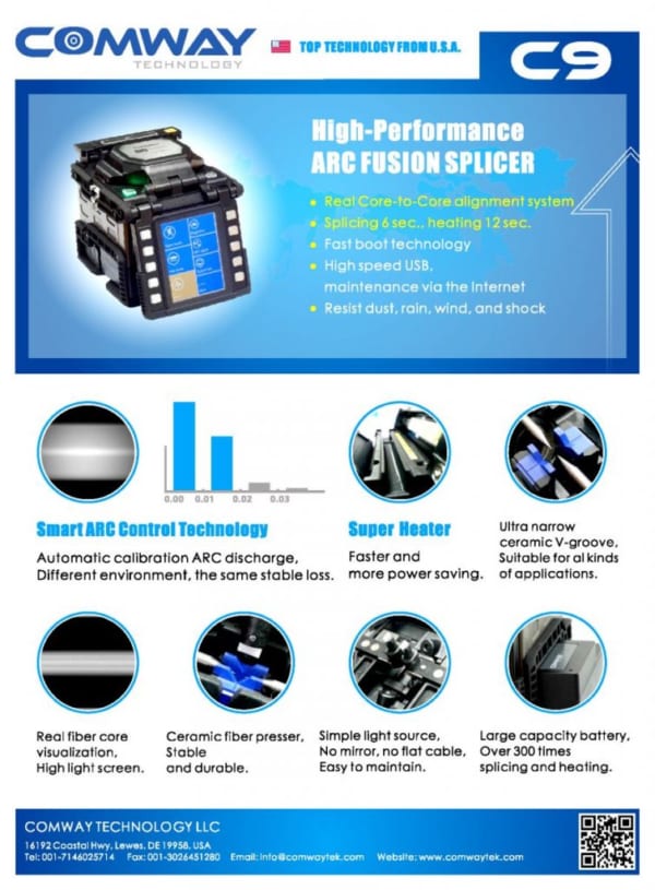 Máy hàn cáp quang Comway C9