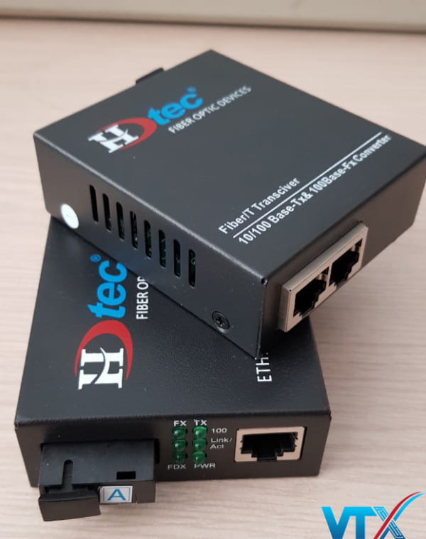 Converter quang A/B ra 2 cổng RJ45 100M