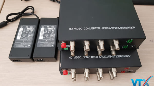 Media converter quang 8 port 1080p rs485 hdtec