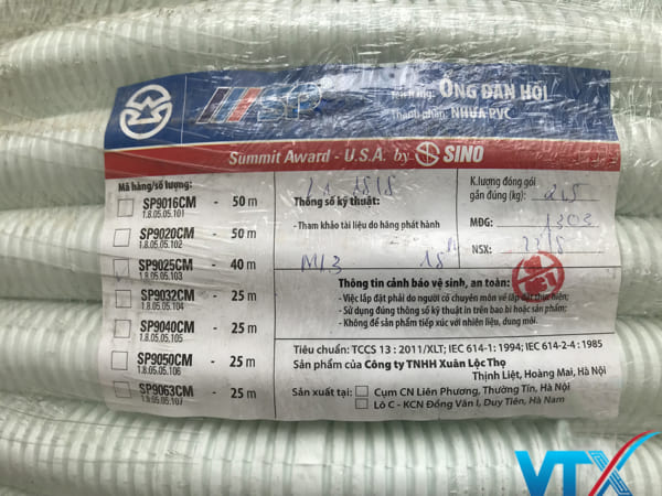 ống luồn dây điện Sino Vanlock SP9040CM SP D25