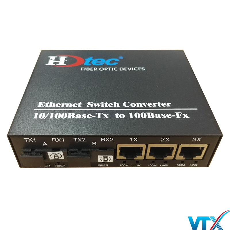 Switch quang HDTEC 2SC+3LAN 100M