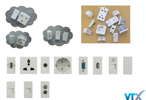 Các loại nhân ổ cắm âm bàn