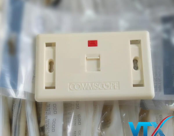 Mặt Wallplate Commscope 1 port chính hãng