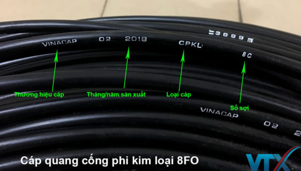 Cáp quang luồn cống phi kim loại 8FO