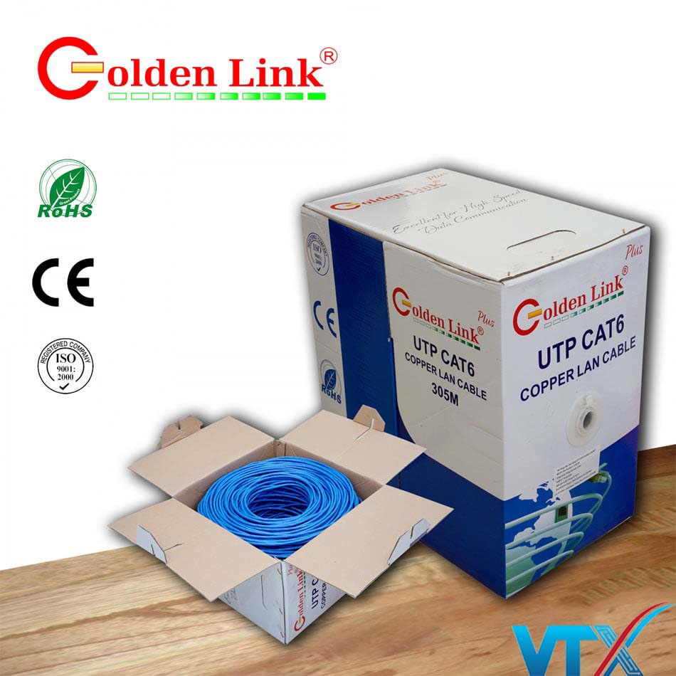 Cáp mạng Golden Link UTP Cat 6Plus (Đồng nguyên chất)