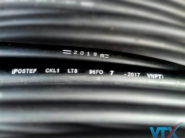 Cáp quang cống kim loại 96FO | Cáp quang luồn cống kim loại chôn trực tiếp