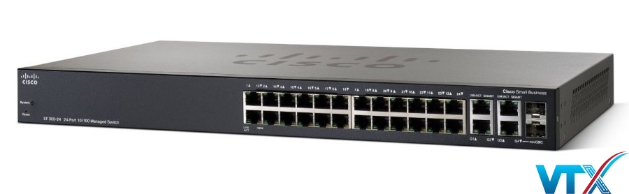 Switch chia mạng Cisco 24Port – Cisco SF300-24 10/100Mbps