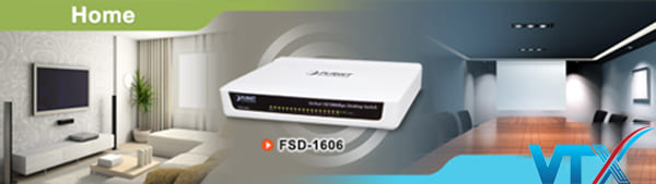 Switch chia mạng PLANET 16-Port FSD-1604 10100Mbps
