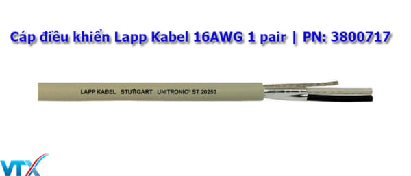 Cáp điều khiển Lapp Kabel 16AWG 1 pair | PN: 3800717