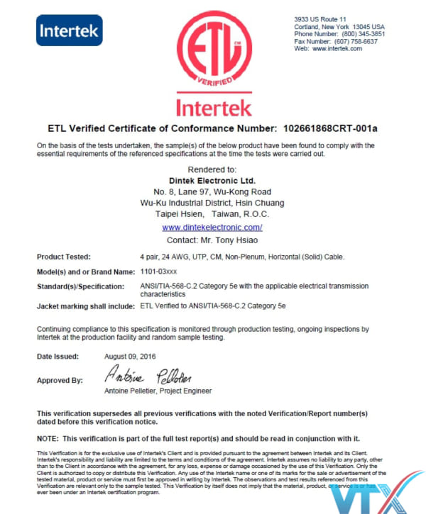 Cáp mạng DINTEK CAT5e