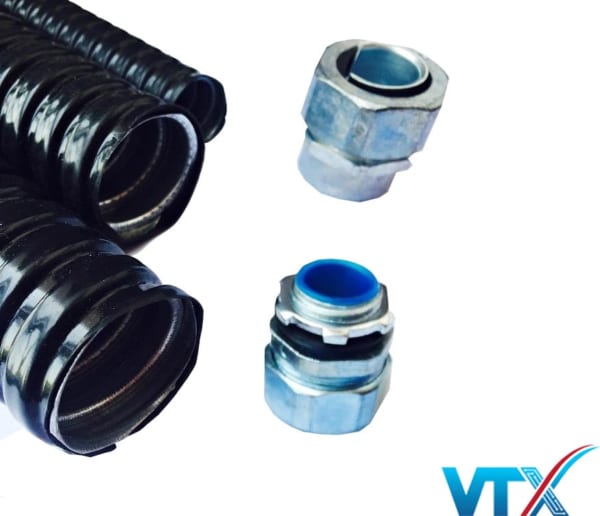 Đầu nối - răng ngoài ống ruột gà lõi thép đủ kích cỡ