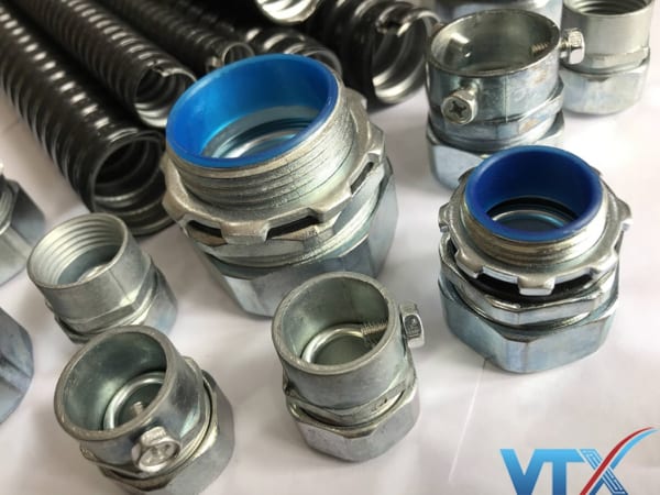 Đầu nối - răng ngoài ống ruột gà lõi thép đủ kích cỡ