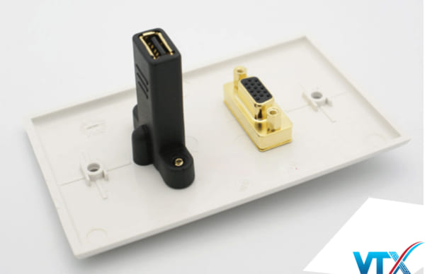 Ổ cắm âm sàn VGA + USB