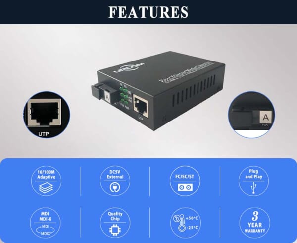 Bộ chuyển đổi quang Upcom MC101