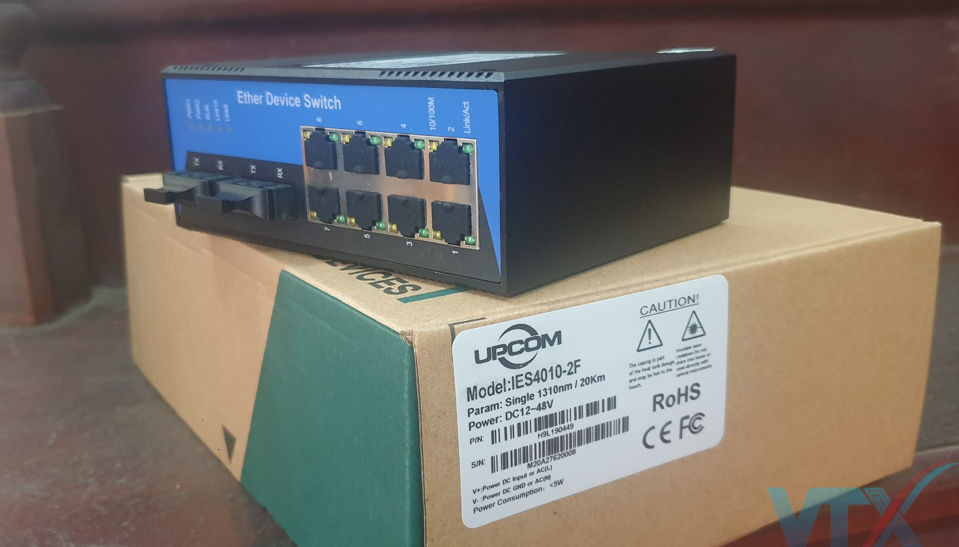 Switch công nghiệp Upcom 8 port 10/100M Base-T (X) + 2 port 100Base-FX | PN:IES4010-2F