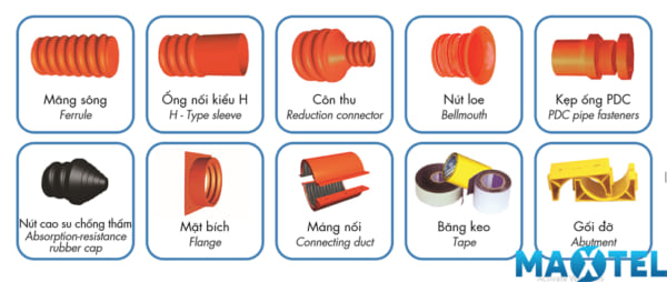 Ống nhựa gân xoắn HDPE MAXTEL
