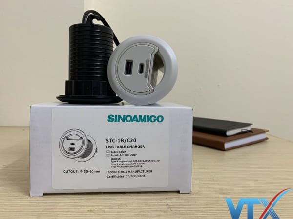 Ổ cắm âm bàn Sino Amigo STC-1W/C20