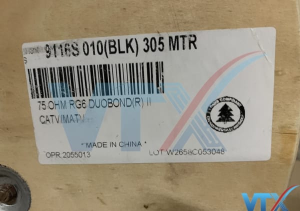 Cáp đồng trục Belden RG6 chính hãng | PN: 9116S