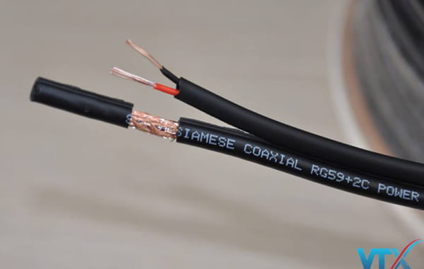 Cáp đồng trục kèm nguồn HDPRO RG59 + 2C COPPER