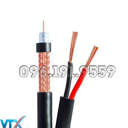 Cáp đồng trục liền nguồn HDPRO RG6 + 2C COPPER