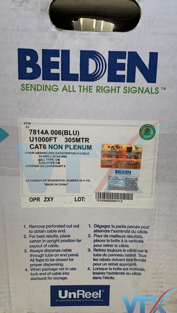 Cáp mạng Cat6 Belden 7814A