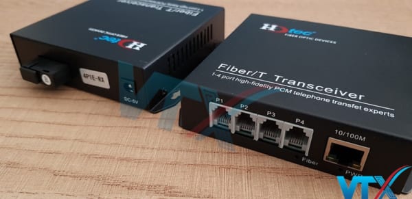 Bộ chuyển đổi quang sang RJ11/RJ12 HDTec 4 port RJ11/RJ12