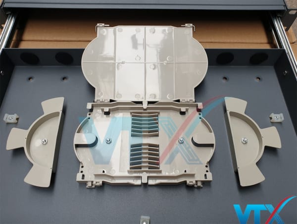 Hộp phối quang ODF Alantek 24 FO lắp rack khay trượt