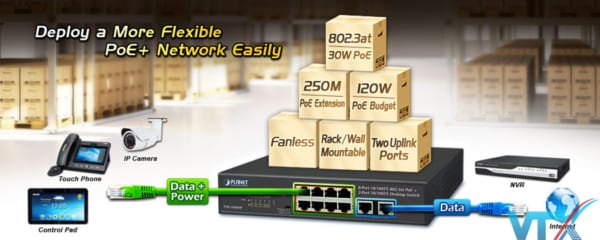 Switch chia mạng PLANET FSD-1008HP